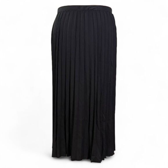 YAL New York Classic Pleated Black Elastic Waist Skirt, NEW! Size 2X - Picture 2 of 7